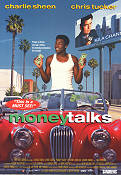 Money Talks 1997 movie poster Chris Tucker Charlie Sheen Heather Locklear Brett Ratner Money Cars and racing
