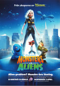 Monsters vs Aliens 2009 movie poster Reese Witherspoon Bob Letterman Animation 3-D