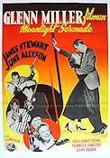 The Glenn Miller Story 1954 movie poster Glenn Miller James Stewart June Allyson Louis Armstrong Frances Langford Gene Krupa Jazz Dance