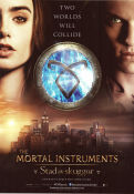 The Mortal Instruments: City of Bones 2013 movie poster Lily Collins Jamie Campbell Bower Robert Sheehan Harald Zwart