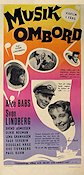 Musik ombord 1958 movie poster Alice Babs Svend Asmussen Ulrik Neumann Tage Severin Lena Granhagen Sven Lindberg Ships and navy