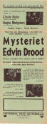 Mystery of Edwin Drood 1935 movie poster Claude Rains Douglass Montgomery Heather Angel Stuart Walker