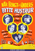 När Bengt och Anders bytte hustrur 1950 movie poster John Elfström Sigge Fürst Rut Holm Emy Hagman Arthur Spjuth