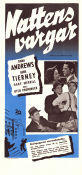 Where the Sidewalks Ends 1950 movie poster Dana Andrews Gene Tierney Gary Merrill Otto Preminger Film Noir