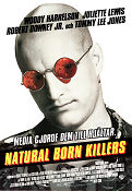 Natural Born Killers 1994 movie poster Woody Harrelson Juliette Lewis Mark Harmon Oliver Stone Glasses Police and thieves