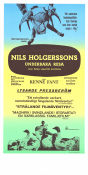Nils Holgerssons underbara resa 1962 movie poster Sven Lundberg Max von Sydow Annika Tretow Kenne Fant Writer: Selma Lagerlöf Birds