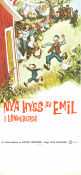 Nya hyss av Emil i Lönneberga 1972 movie poster Jan Ohlsson Lena Wisborg Allan Edwall Olle Hellbom Writer: Astrid Lindgren Poster artwork: Björn Berg