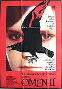 Damien: Omen II 1978 movie poster William Holden Lee Grant Jonathan Scott-Taylor Don Taylor Birds