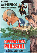 Sur un arbre perché 1971 movie poster Louis de Funes Geraldine Chaplin Olivier De Funes Serge Korber Poster artwork: Walter Bjorne