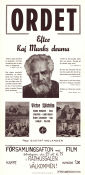 Ordet 1943 movie poster Victor Sjöström Holger Löwenadler Inga Landgré Gustaf Molander