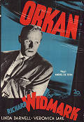 Slattery´s Hurricane 1949 movie poster Richard Widmark Linda Darnell Veronica Lake André De Toth