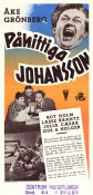 Påhittiga Johansson 1950 movie poster Åke Grönberg Rut Holm Lasse Krantz Hugo Bolander From comics