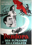 Pandora and the Flying Dutchman 1951 movie poster James Mason Ava Gardner Nigel Patrick Albert Lewin Cars and racing Ships and navy