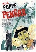 Pengar 1946 movie poster Sigge Fürst Carl Reinholdz Inga Landgré Nils Poppe Eric Rohman art Money