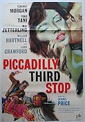 Piccadilly Third Stop 1962 movie poster Terence Morgan Mai Zetterling