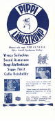 Pippi Longstocking 1949 movie poster Sigge Fürst Viveca Serlachius Svend Asmussen Benkt-Åke Benktsson Julia Caesar Per Gunvall Writer: Astrid Lindgren