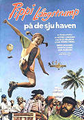 Pippi in the South Seas 1970 movie poster Inger Nilsson Beppe Wolgers Writer: Astrid Lindgren