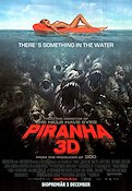 Piranha 3D 2010 movie poster Elisabeth Shue Fish and shark