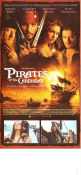 Pirates of the Caribbean 2003 movie poster Johnny Depp Geoffrey Rush Orlando Bloom Keira Knightley