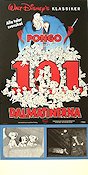 One Hundred and One Dalmatians 1961 poster Rod Taylor Hamilton Luske