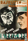 Rasputin and the Empress 1932 movie poster John Barrymore Lionel Barrymore Ethel Barrymore Richard Boleslawski Russia