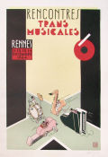 Rencontes trans musicales Rennes 1964 1984 poster Jazz Poster artwork: Joost Swarte Find more: Lithography Find more: Signed poster