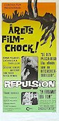 Repulsion 1965 movie poster Catherine Deneuve Ian Hendry John Fraser Roman Polanski