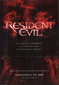 Resident Evil 2002 movie poster Milla Jovovich Michelle Rodriguez Paul WS Anderson