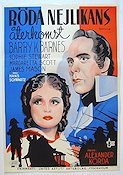 Return of the Scarlet Pimpernel 1937 movie poster Barry Barnes Alexander Korda Eric Rohman art