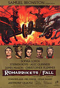 The Fall of the Roman Empire 1964 movie poster Sophia Loren Alec Guinness James Mason Christopher Plummer Anthony Mann Sword and sandal