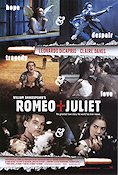 Romeo and Juliet 1996 movie poster Leonardo DiCaprio Claire Danes John Leguizamo Baz Luhrmann Writer: William Shakespeare Romance