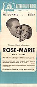 Rose-Marie 1936 movie poster Jeanette MacDonald Nelson Eddy Reginald Owen WS Van Dyke Musicals