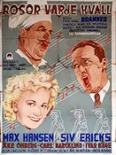 Rosor varje kväll 1939 movie poster Siv Ericks Max Hansen Carl Barcklind