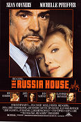 The Russia House 1990 movie poster Sean Connery Michelle Pfeiffer Fred Schepisi Writer: John Le Carré