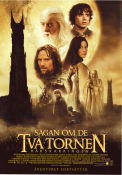 The Two Towers 2002 movie poster Elijah Wood Ian McKellen Liv Tyler Viggo Mortensen Orlando Bloom Christopher Lee Peter Jackson Find more: Lord of the Rings