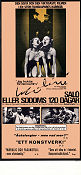 Salo or 120 Days of Sodom 1976 movie poster Paolo Bonacelli Giorgio Cataldi Pier Paolo Pasolini Cult movies