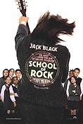 School of Rock 2003 movie poster Jack Black Mike White Joan Cusack Richard Linklater School Rock and pop Kids