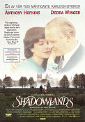 Shadowlands 1993 movie poster Anthony Perkins Debra Winger Richard Attenborough