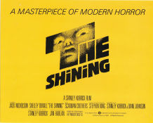 The Shining 1980 movie poster Jack Nicholson Shelley Duvall Danny Lloyd Stanley Kubrick Writer: Stephen King