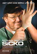 Sicko 2007 movie poster Michael Moore Documentaries Medicine and hospital