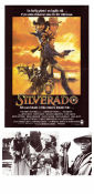 Silverado 1985 movie poster Kevin Kline Scott Glenn John Cleese Rosanna Arquette Lawrence Kasdan