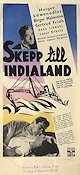 A Ship to India 1947 movie poster Holger Löwenadler Birger Malmsten Gertrud Fridh Ingmar Bergman