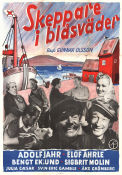 Skeppare i blåsväder 1951 movie poster Adolf Jahr Elof Ahrle Sigbrit Molin Gunnar Olsson