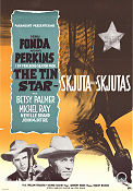The Tin Star 1957 movie poster Henry Fonda Anthony Perkins Anthony Mann