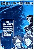 Reap the Wild Wind 1942 movie poster John Wayne Ray Milland Paulette Goddard Cecil B DeMille Ships and navy