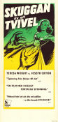 Shadow of a Doubt 1943 movie poster Teresa Wright Joseph Cotten Macdonald Carey Alfred Hitchcock Film Noir