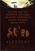 Sleepers 1996 movie poster Kevin Bacon Robert De Niro Dustin Hoffman Brad Pitt Barry Levinson