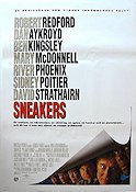 Sneakers 1992 movie poster Robert Redford Dan Aykroyd Sidney Poitier Phil Alden Robinson