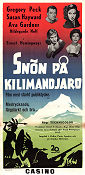 The Snows of Kilimanjaro 1952 poster Gregory Peck Henry King