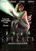 Species 1995 movie poster Natasha Henstridge Michael Madsen Ben Kingsley Forest Whitaker Roger Donaldson